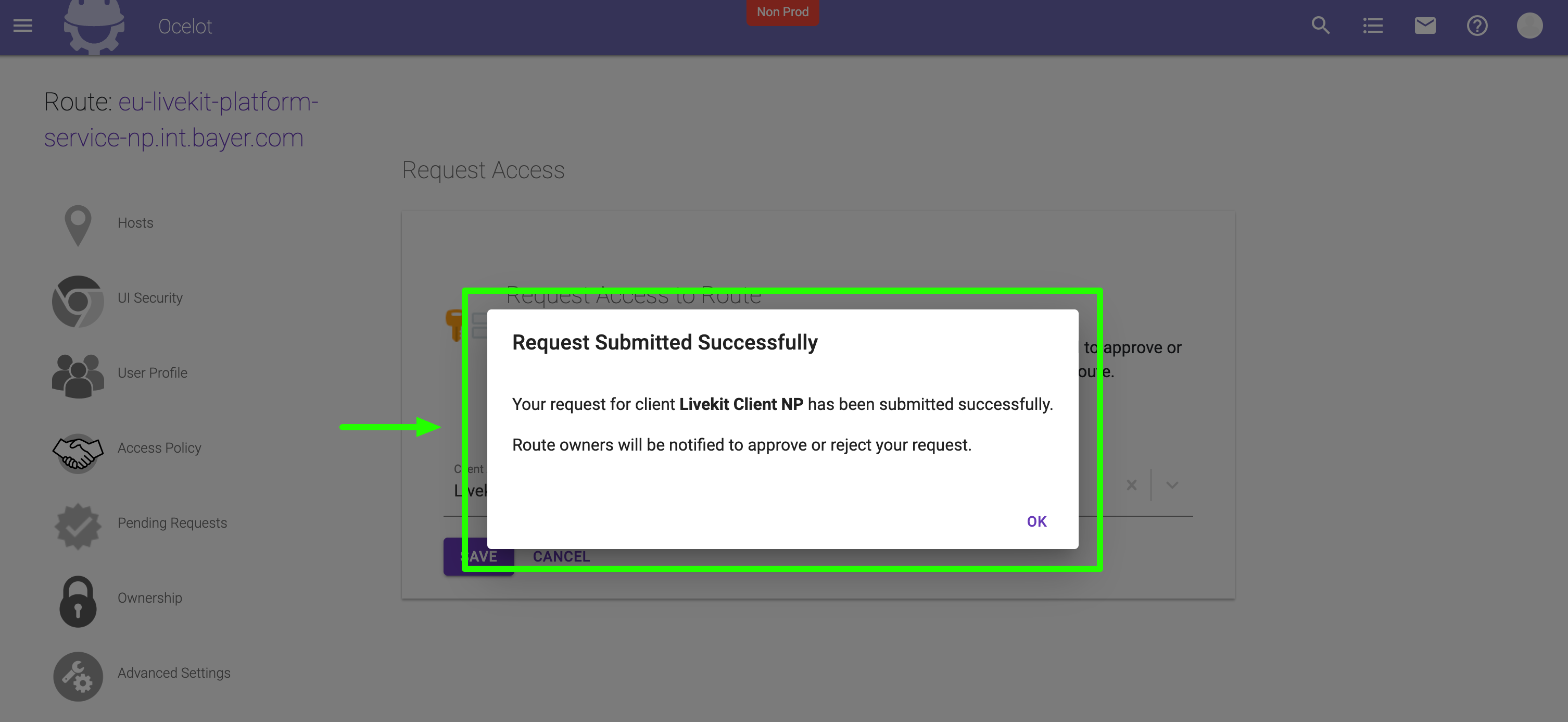 Request Submitted Successfully